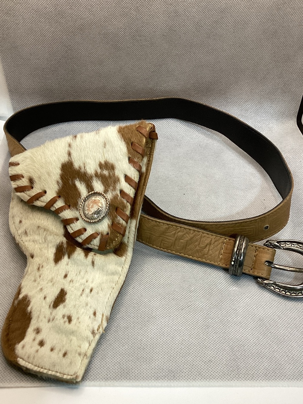 Custom Made Western Cowhide Hair On Hide Belt Bag Holster Purse Boho Cowgirl